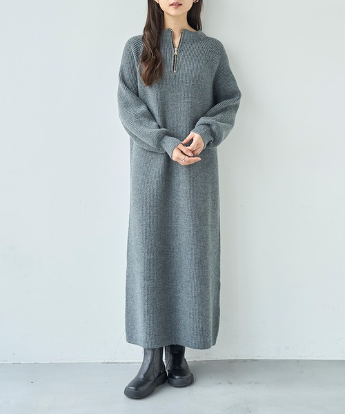 【レア】ルルレモン　softstream ハーフジップワンピース ハーフジップニットワンピース(ワンピース) | a.v.v(アー・ヴェ・ヴェ