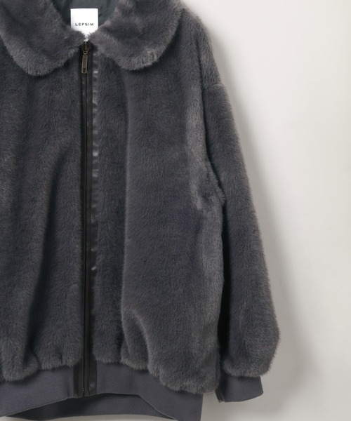 セール】ミンク風ファーブルゾン 582423（ブルゾン）｜LEPSIM
