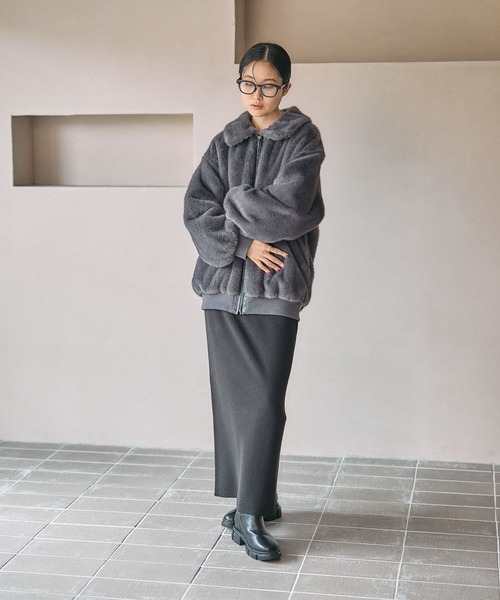 セール】ミンク風ファーブルゾン 582423（ブルゾン）｜LEPSIM