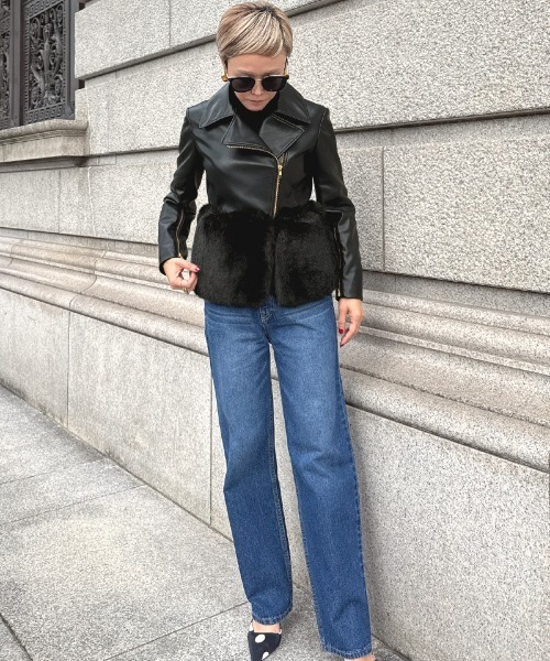 JENNE(ジェンヌ)の「エコファードッキングジャケット(その他アウター・レディース・ホワイト/ブラック・MEDIUM/LARGE/SMALL)」の12枚目の写真