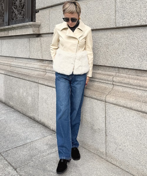 JENNE(ジェンヌ)の「エコファードッキングジャケット(その他アウター・レディース・ホワイト/ブラック・MEDIUM/LARGE/SMALL)」の21枚目の写真