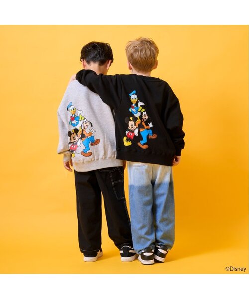 XLARGE KIDS(エクストララージキッズ)の「【DISNEY】バックプリントトレーナー(スウェット・キッズ・トップグレー/ブラック・90cm/100cm/120cm/140cm/130cm/110cm)」の4枚目の写真