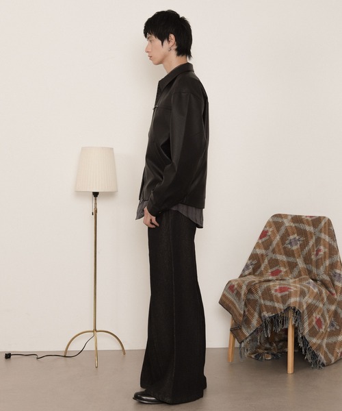 LUCY(ルーシー)の「LUCY/センタータックバギーフレアデニム(デニムパンツ・メンズ・ケミカルウォッシュ/ブラック系2・MEDIUM/LARGE)」の15枚目の写真