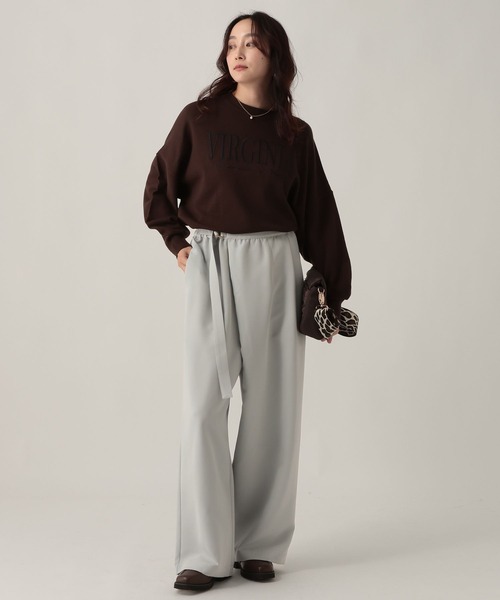 Elura（エルーラ）の「ラップ風ワイドパンツ/621810（その他パンツ・レディース・ブラック/ライトブルー・MEDIUM/LARGE）」の6枚目の写真