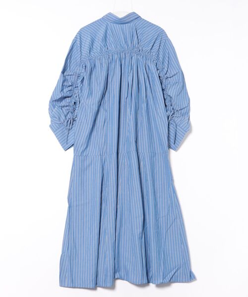 CIEL'AIR（シエルエアー）の「STRIPED SHIRT OP(ｽﾄﾗｲﾌﾟｼｬﾂﾜﾝﾋﾟｰｽ)（シャツワンピース・レディース・ブラック/ブルー・MEDIUM）」の20枚目の写真