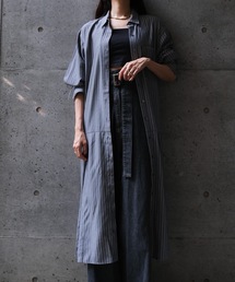 CIEL'AIR（シエルエアー）の「STRIPED SHIRT OP(ｽﾄﾗｲﾌﾟｼｬﾂﾜﾝﾋﾟｰｽ)（シャツワンピース）」