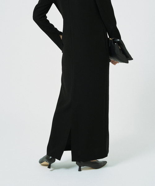 HARDY NOIR（アルディーノアール）の「《追加8》ダブルクロスミニマルロングドレス（ワンピース・レディース・ブラック・34/36/38/40）」の7枚目の写真