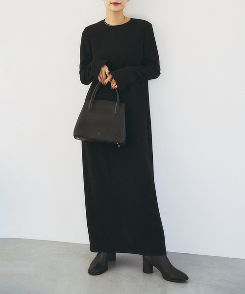 HARDY NOIR（アルディーノアール）の「《追加8》ダブルクロスミニマルロングドレス（ワンピース・レディース・ブラック・34/36/38/40）」の8枚目の写真