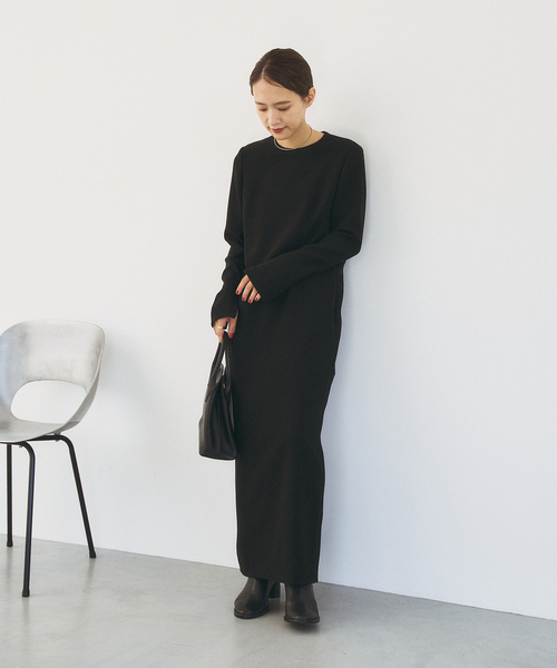 HARDY NOIR（アルディーノアール）の「《追加8》ダブルクロスミニマルロングドレス（ワンピース・レディース・ブラック・34/36/38/40）」の9枚目の写真