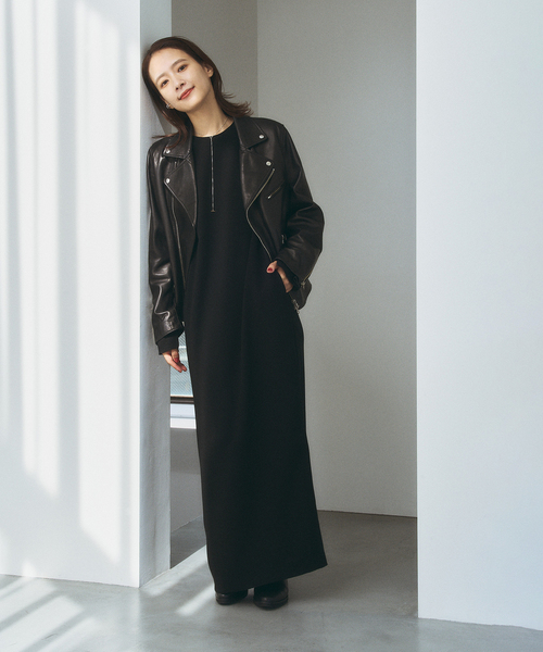 HARDY NOIR（アルディーノアール）の「《追加8》ダブルクロスミニマルロングドレス（ワンピース・レディース・ブラック・34/36/38/40）」の13枚目の写真