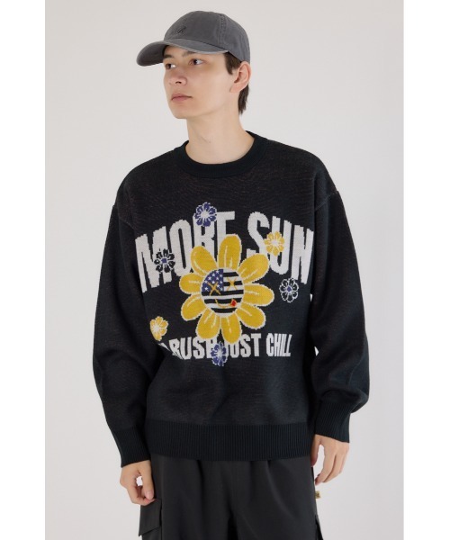 RODEO CROWNS WIDE BOWL（ロデオクラウンズワイドボウル）の「アメリカンフラワーニット（ニット/セーター・メンズ・オフホワイト/ブラック/イエロー・MEDIUM/LARGE）」の15枚目の写真