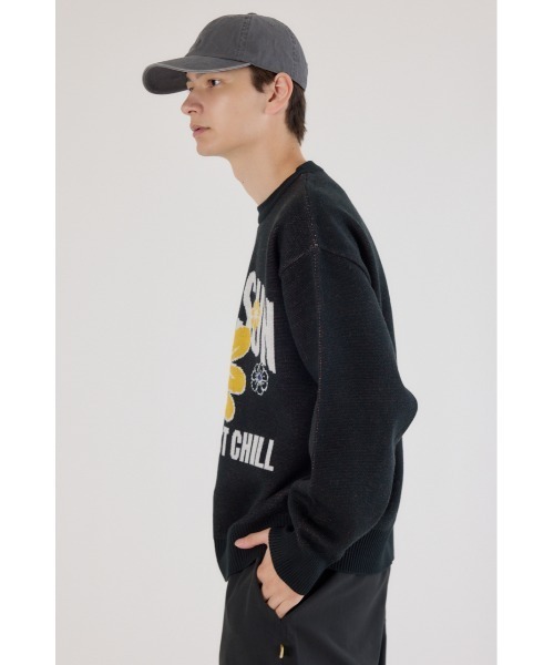 RODEO CROWNS WIDE BOWL（ロデオクラウンズワイドボウル）の「アメリカンフラワーニット（ニット/セーター・メンズ・オフホワイト/ブラック/イエロー・MEDIUM/LARGE）」の16枚目の写真