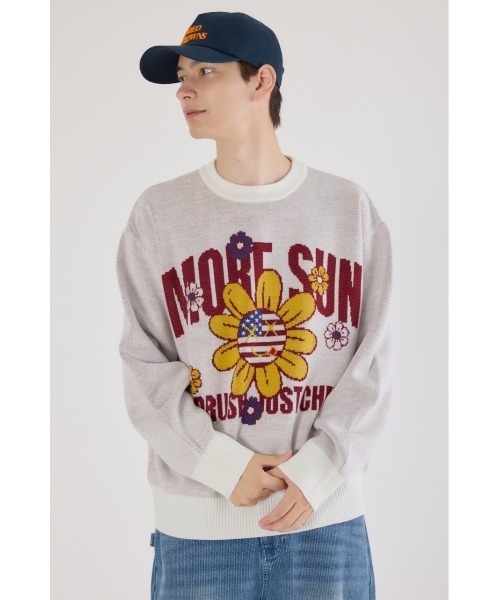 RODEO CROWNS WIDE BOWL（ロデオクラウンズワイドボウル）の「アメリカンフラワーニット（ニット/セーター・メンズ・オフホワイト/ブラック/イエロー・MEDIUM/LARGE）」の21枚目の写真