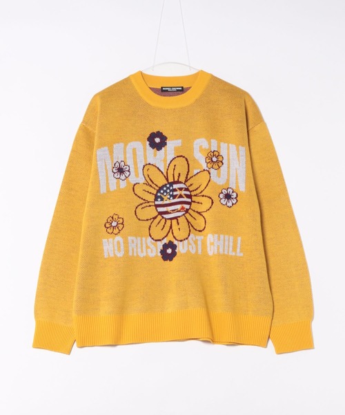 RODEO CROWNS WIDE BOWL（ロデオクラウンズワイドボウル）の「アメリカンフラワーニット（ニット/セーター・メンズ・オフホワイト/ブラック/イエロー・MEDIUM/LARGE）」の8枚目の写真