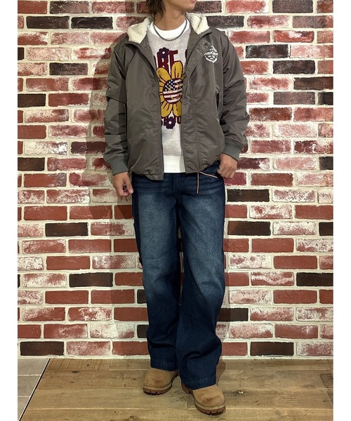 RODEO CROWNS WIDE BOWL（ロデオクラウンズワイドボウル）の「アメリカンフラワーニット（ニット/セーター・メンズ・オフホワイト/ブラック/イエロー・MEDIUM/LARGE）」の11枚目の写真