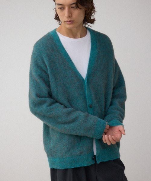 AZUL by moussy（アズールバイマウジー）の「シャギーカーディガン（カーディガン/ボレロ・メンズ・ブラック系その他/ピンク系その他/ブルー系その他・FREE）」の3枚目の写真