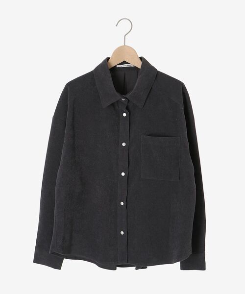 le.coeur blanc（ルクールブラン）の「コーデュロイタックシャツ（シャツ/ブラウス・レディース・アイボリー/グレイッシュベージュ/チャコールグレー・38）」の4枚目の写真