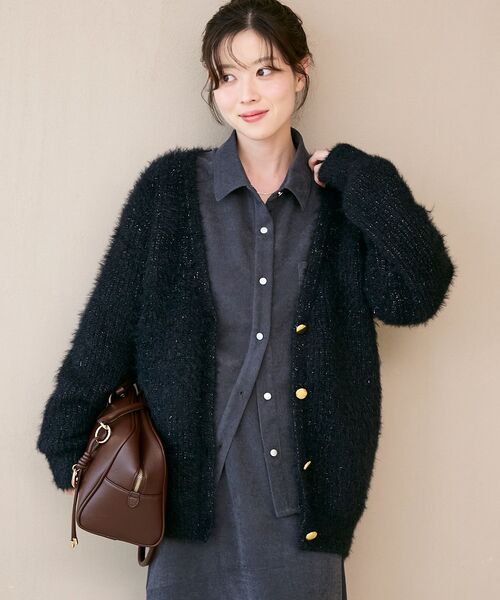 le.coeur blanc（ルクールブラン）の「コーデュロイタックシャツ（シャツ/ブラウス・レディース・アイボリー/グレイッシュベージュ/チャコールグレー・38）」の8枚目の写真