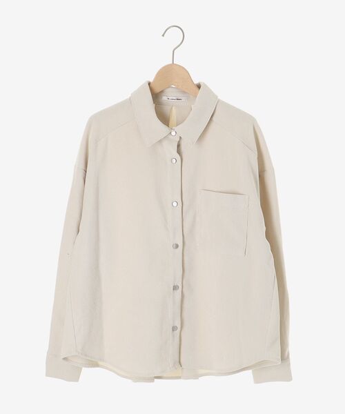 le.coeur blanc（ルクールブラン）の「コーデュロイタックシャツ（シャツ/ブラウス・レディース・アイボリー/グレイッシュベージュ/チャコールグレー・38）」の14枚目の写真