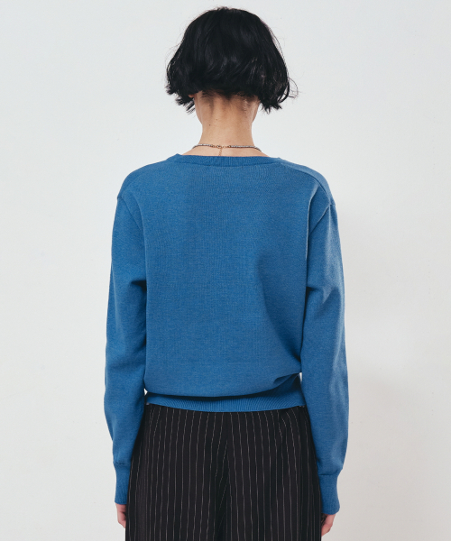 NICK&NICOLE(ニックアンドニコール)の「NICOLE ROSE JAQUARD PULLOVER KNIT_BLUE(ニット/セーター・レディース・その他・FREE)」の3枚目の写真