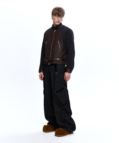 RSSC(アールエスエスシー)の「WRINKLE MIXED STRIPE CARPENTER DENIM PANTS - BLACK(デニムパンツ・メンズ・その他・1/2)」の6枚目の写真