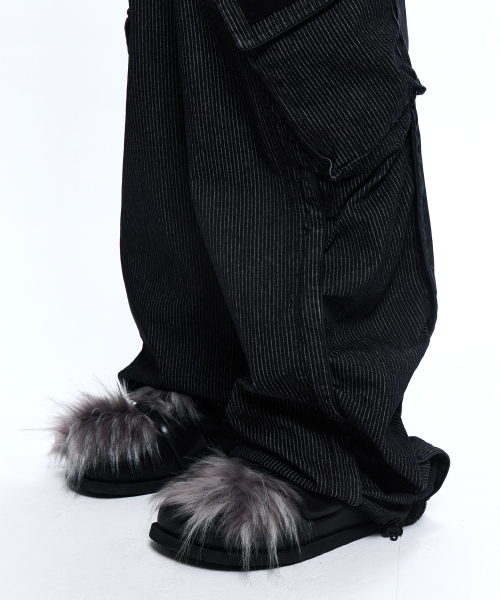 RSSC(アールエスエスシー)の「WRINKLE MIXED STRIPE CARPENTER DENIM PANTS - BLACK(デニムパンツ・メンズ・その他・1/2)」の8枚目の写真