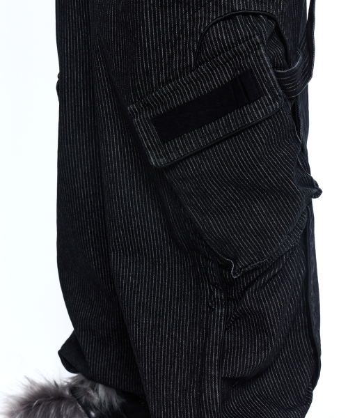 RSSC(アールエスエスシー)の「WRINKLE MIXED STRIPE CARPENTER DENIM PANTS - BLACK(デニムパンツ・メンズ・その他・1/2)」の10枚目の写真