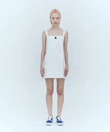SQUARE NECK MINI DRESS_WHITE