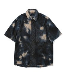 タイダイクロシェハーフシャツ_NAVY