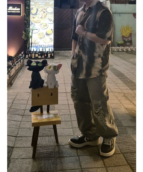 TRIP LE SENS(トリップ ル センス)の「タイダイクロシェハーフシャツ_NAVY(シャツ/ブラウス・レディース・その他・MEDIUM/LARGE)」の5枚目の写真
