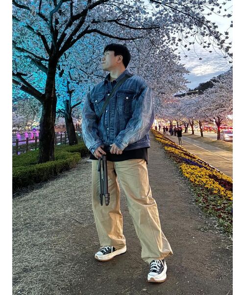 TRILLION(トリリオン)の「サイドタックスナップボタンワイドコットンパンツ(ベージュ)(その他パンツ・レディース・その他・LARGE/X-LARGE/MEDIUM)」の20枚目の写真