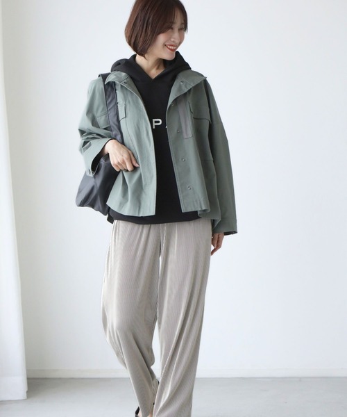 Ehre style(エーレスタイル)の「快適ツヤプリーツ 気取らずキレイ(その他パンツ・レディース・アイボリー/グレー/チャコールグレー・FREE)」の6枚目の写真