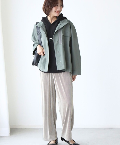 Ehre style(エーレスタイル)の「快適ツヤプリーツ 気取らずキレイ(その他パンツ・レディース・アイボリー/グレー/チャコールグレー・FREE)」の12枚目の写真