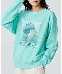 【FRUIT OF THE LOOM/フルーツ オブ ザ ルーム】SESAMISTREET×FTL ロングスリーブ甘編み裏毛/スウェット/リラックス/キャラクター【WEB限定】