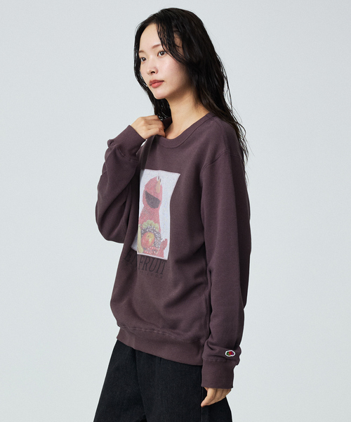 FRUIT OF THE LOOM(フルーツオブザルーム)の「【FRUIT OF THE LOOM/フルーツ オブ ザ ルーム】SESAMISTREET×FTL ロングスリーブ甘編み裏毛/スウェット/リラックス/キャラクター【WEB限定】(Tシャツ/カットソー・レディース・ブラウン/パープル/ブラック/エメラルド・フリー)」の7枚目の写真