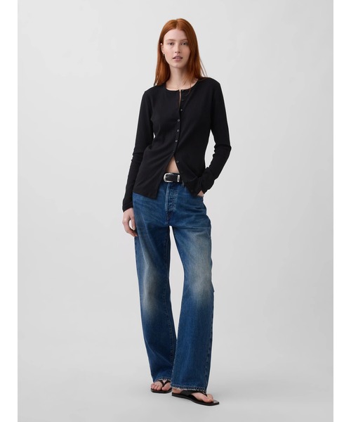 GAP(ギャップ)の「モダン ワイドリブ カーディガン(カーディガン/ボレロ・レディース・ブラック/ブラウン・XXS/XL/XS/L/S/M)」の3枚目の写真