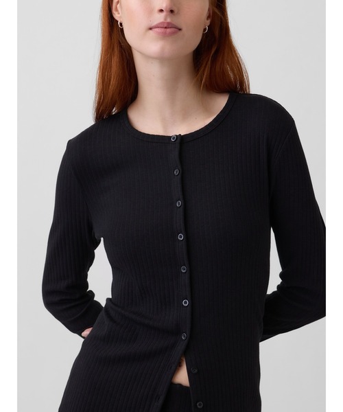 GAP(ギャップ)の「モダン ワイドリブ カーディガン(カーディガン/ボレロ・レディース・ブラック/ブラウン・XXS/XL/XS/L/S/M)」の4枚目の写真