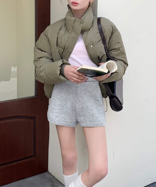REMUR(レミュール)の「ニットショートパンツ(その他パンツ・レディース・ブラック/グレー・FREE)」の1枚目の写真