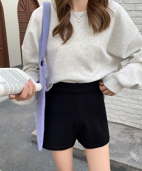 REMUR(レミュール)の「ニットショートパンツ(その他パンツ・レディース・ブラック/グレー・FREE)」の3枚目の写真