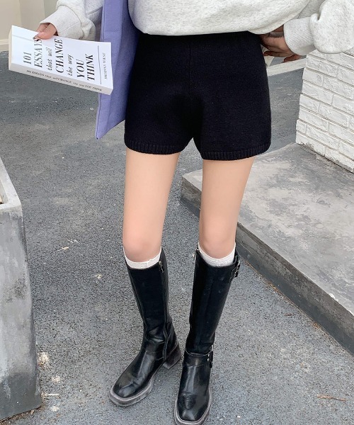 REMUR(レミュール)の「ニットショートパンツ(その他パンツ・レディース・ブラック/グレー・FREE)」の6枚目の写真