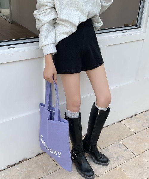 REMUR(レミュール)の「ニットショートパンツ(その他パンツ・レディース・ブラック/グレー・FREE)」の7枚目の写真