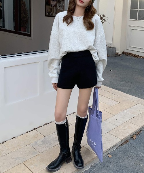 REMUR(レミュール)の「ニットショートパンツ(その他パンツ・レディース・ブラック/グレー・FREE)」の12枚目の写真