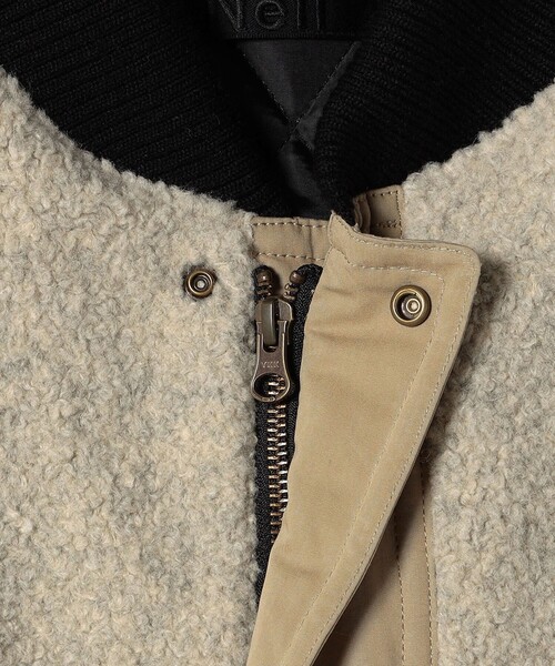 SHIPS（シップス）の「【SHIPS別注】Nell: ボア コンビ ロング コート（その他アウター・レディース・ベージュ系・ONE SIZE）」の4枚目の写真