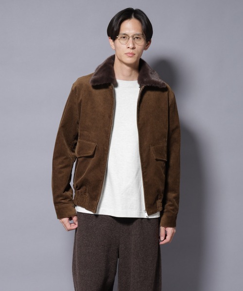 NANO universe(ナノユニバース)の「アタッチドカラー コットンコーデュロイブルゾン(ブルゾン・メンズ・カーキ/ダークブラウン・L/M)」の3枚目の写真