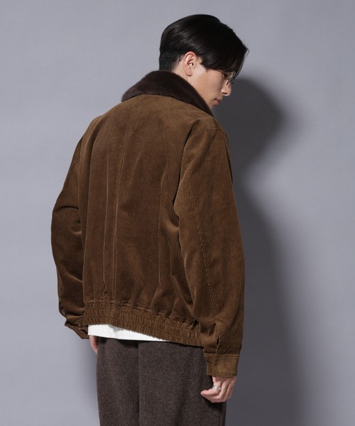 NANO universe(ナノユニバース)の「アタッチドカラー コットンコーデュロイブルゾン(ブルゾン・メンズ・カーキ/ダークブラウン・L/M)」の5枚目の写真