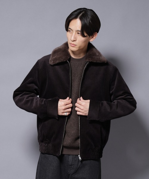 NANO universe(ナノユニバース)の「アタッチドカラー コットンコーデュロイブルゾン(ブルゾン・メンズ・カーキ/ダークブラウン・L/M)」の10枚目の写真