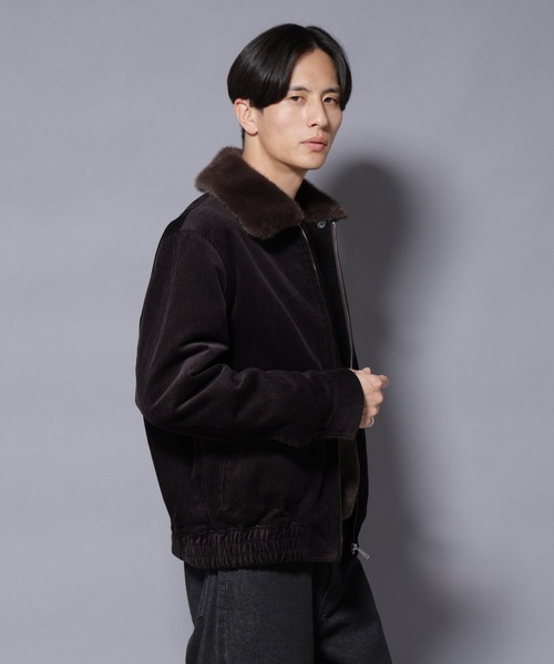 NANO universe(ナノユニバース)の「アタッチドカラー コットンコーデュロイブルゾン(ブルゾン・メンズ・カーキ/ダークブラウン・L/M)」の12枚目の写真