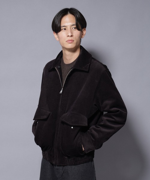 NANO universe(ナノユニバース)の「アタッチドカラー コットンコーデュロイブルゾン(ブルゾン・メンズ・カーキ/ダークブラウン・L/M)」の11枚目の写真