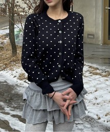 Vini（ヴィニ）の「ドットカーディガン（カーディガン/ボレロ）」