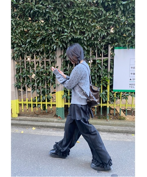 Vini（ヴィニ）の「ドットカーディガン（カーディガン/ボレロ・レディース・ブラック/グレー・MEDIUM）」の9枚目の写真